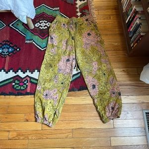 Anthropologie Floral Sweatpants
